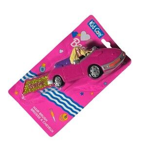 Vintage 1995 Kid Care Barbie Hair Brush Pink Corvette Sealed Package Ages 3+